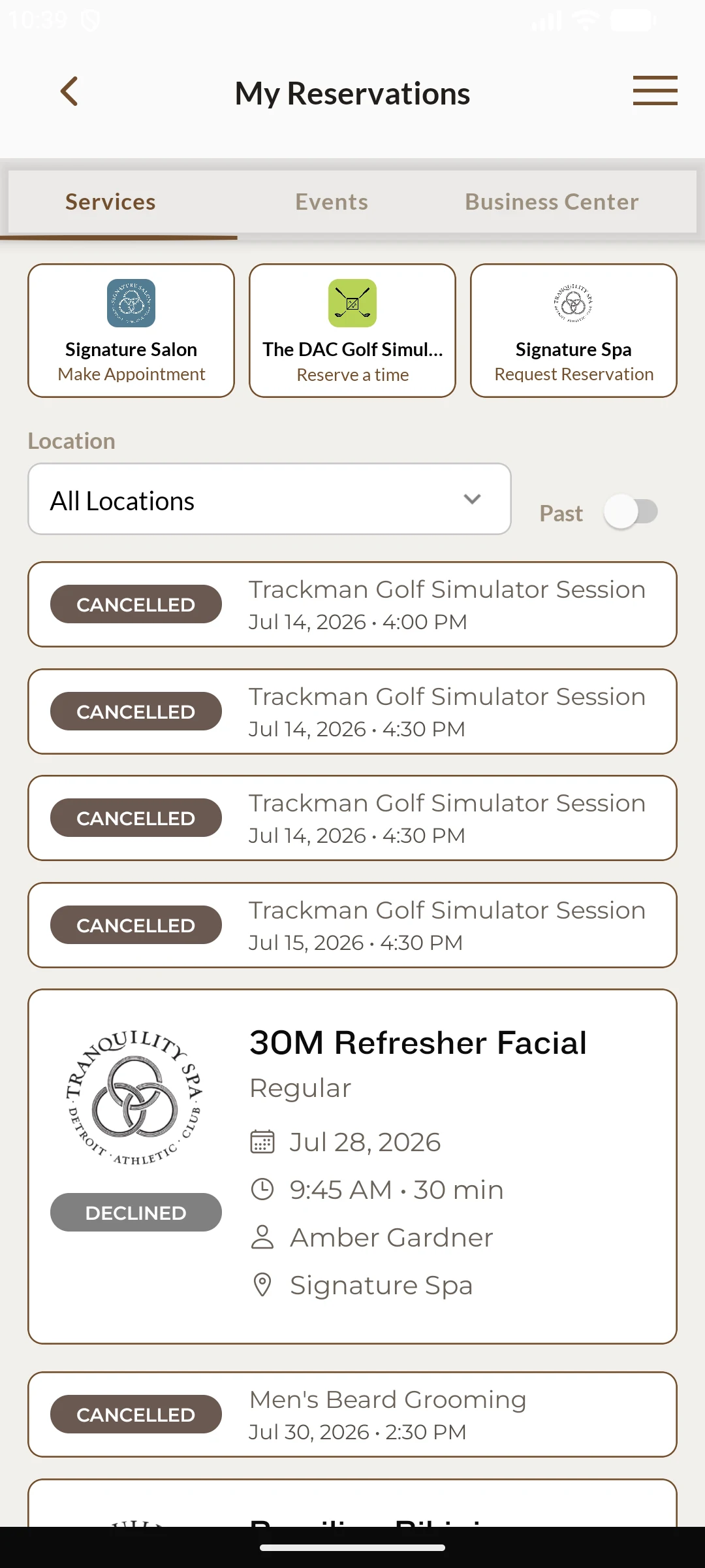 Detroit Athletic Club screenshot